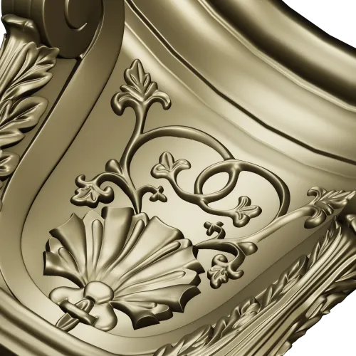 Acanthus Shell Capital - STL 3D model for CNC milling