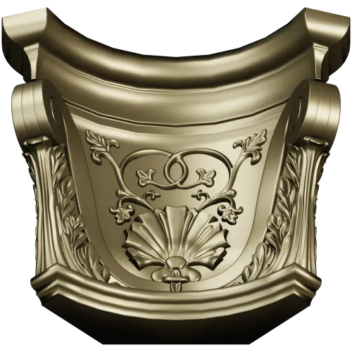 Acanthus Shell Capital - STL 3D model for CNC milling