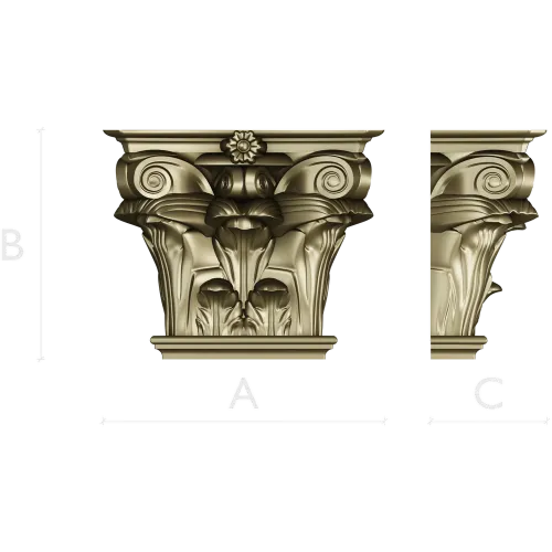 Капитель коринфская - 3D модель STL для ЧПУ