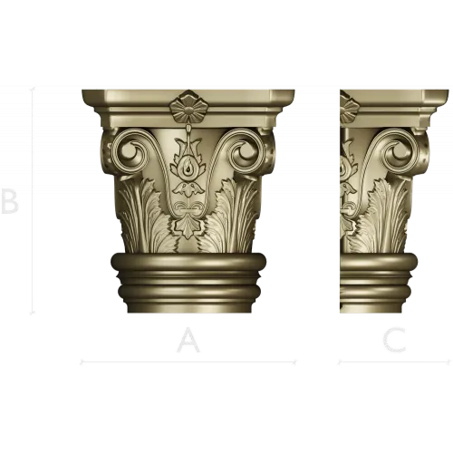 Капитель коринфская - 3D модель в формате STL для ЧПУ