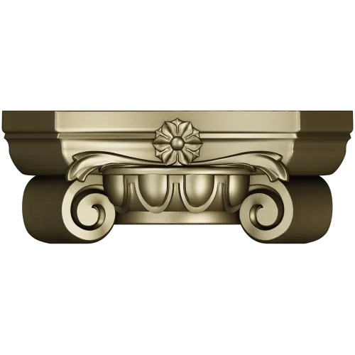 Ornamental Rosette Capital - STL 3D model for CNC milling