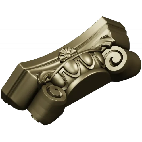 Ornamental Rosette Capital - STL 3D model for CNC milling