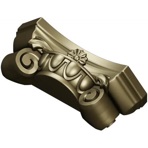 Ornamental Rosette Capital - STL 3D model for CNC milling