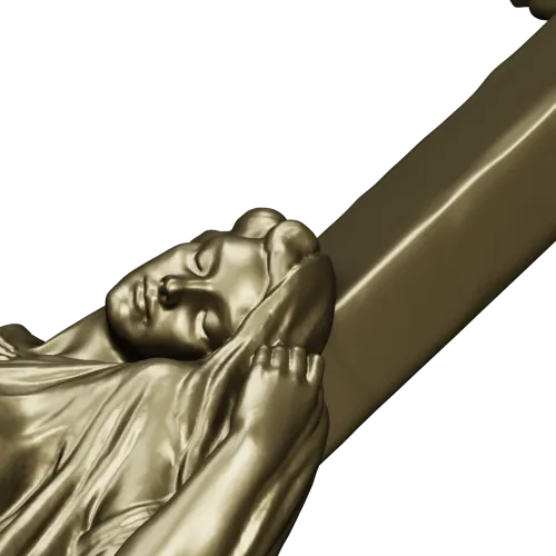 3D модель "Скорбящая у креста" - STL для ЧПУ фрезеровки