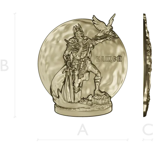 Kashchey the Immortal medallion 3D STL for CNC