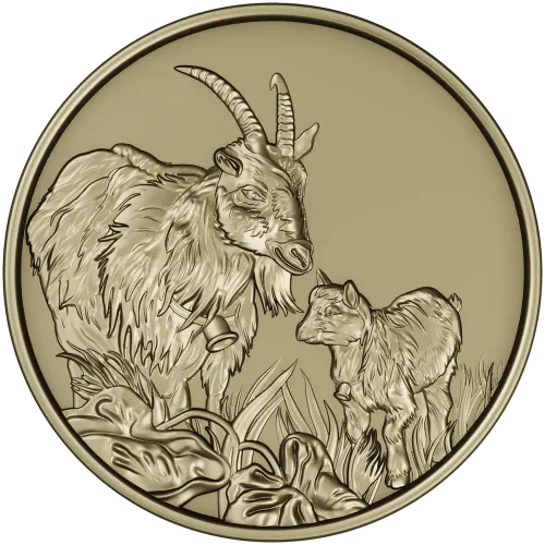 Goat and Kid Relief - STL 3D model for CNC