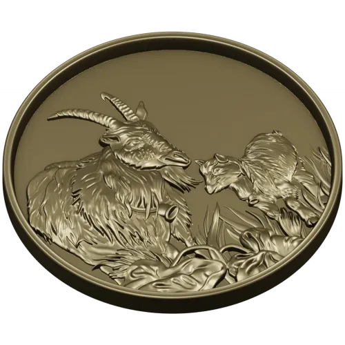 Goat and Kid Relief - STL 3D model for CNC