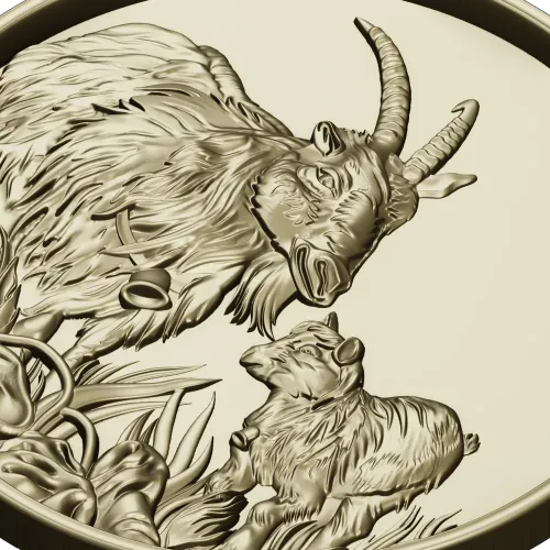 Goat and Kid Relief - STL 3D model for CNC