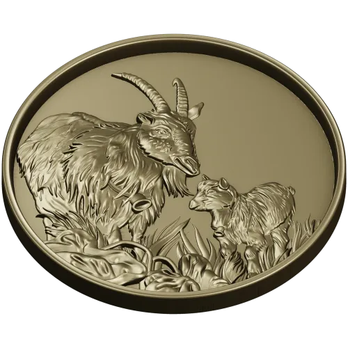 Goat and Kid Relief - STL 3D model for CNC