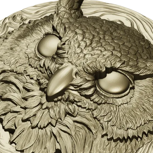 Барельеф "Филин" - 3D модель STL для ЧПУ