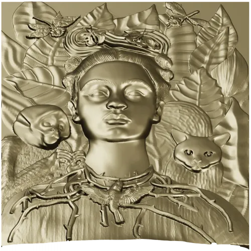 Thorned Muse - Portrait Relief STL for CNC