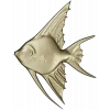 Angelfish bas-relief STL model for CNC milling
