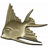 Angelfish bas-relief STL model for CNC milling