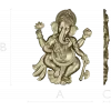3D модель Ганеша в формате STL для ЧПУ - барельеф божества