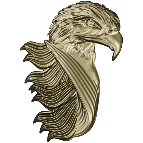 Eagle Head High-Relief STL for CNC
