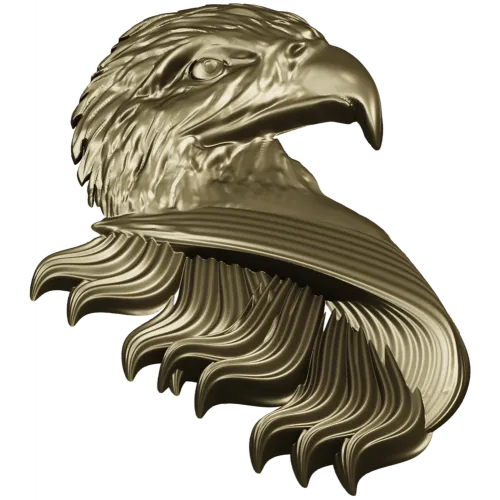 Eagle Head High-Relief STL for CNC