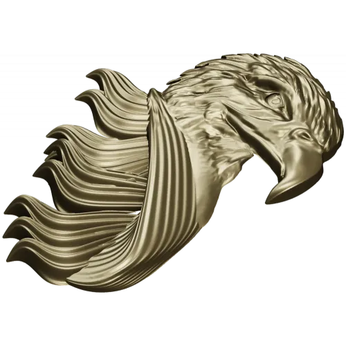 Eagle Head High-Relief STL for CNC