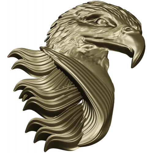 Eagle Head High-Relief STL for CNC