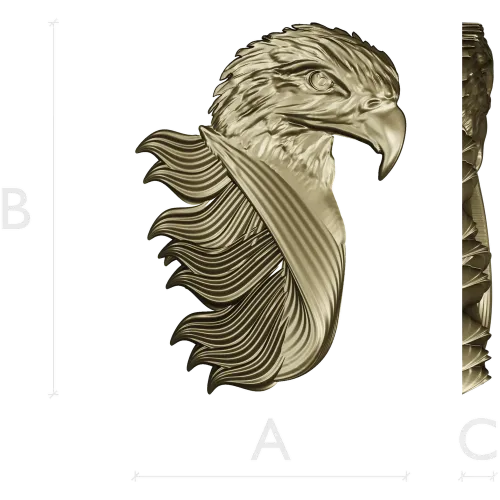 Eagle Head High-Relief STL for CNC