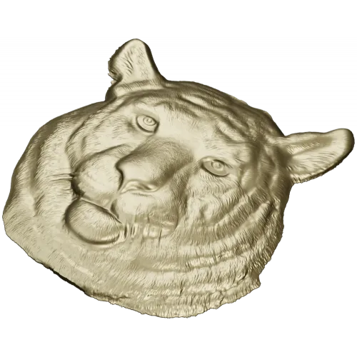 Regal Tiger Relief - high-relief tiger head STL for CNC