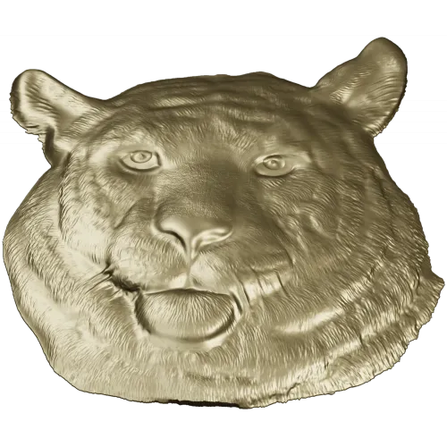 Regal Tiger Relief - high-relief tiger head STL for CNC