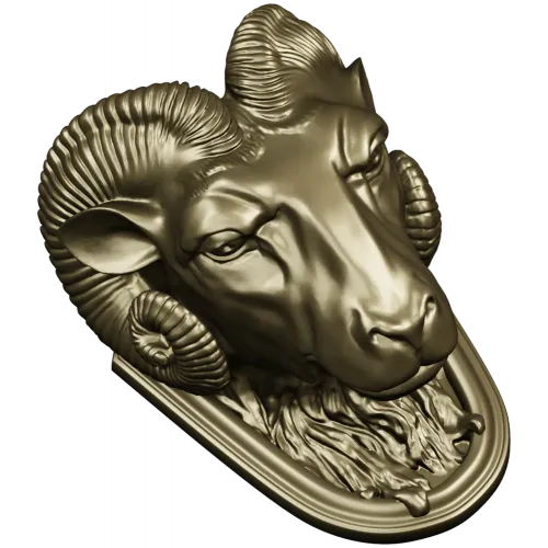 Голова барана - 3D модель в формате STL для ЧПУ