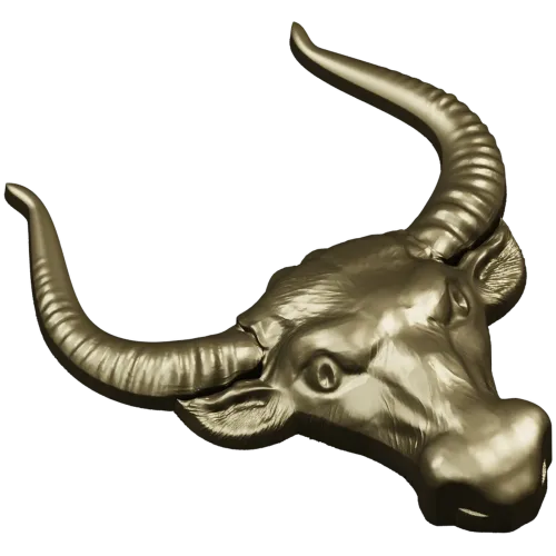 Buffalo Head STL 3D Model for CNC Milling