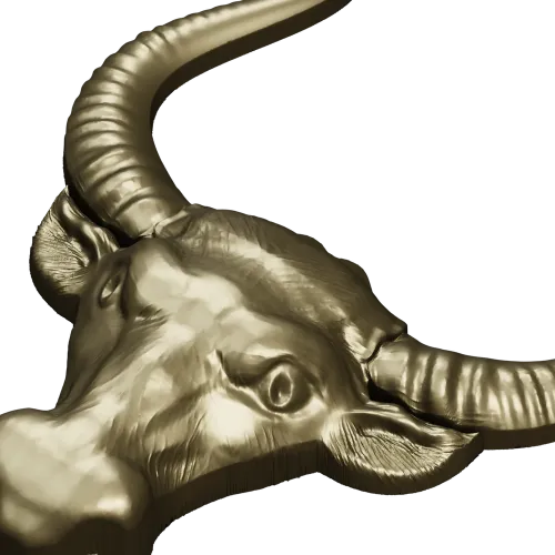Buffalo Head STL 3D Model for CNC Milling
