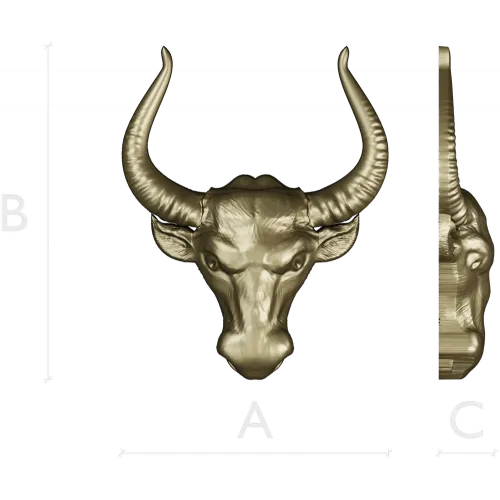 Buffalo Head STL 3D Model for CNC Milling