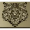 Fenrir Snarl - high-relief wolf head STL for CNC