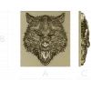 Fenrir Snarl - high-relief wolf head STL for CNC