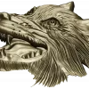 Wolf Head Relief STL for CNC - Detailed 3D Model for Milling