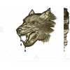 Wolf Head Relief STL for CNC - Detailed 3D Model for Milling