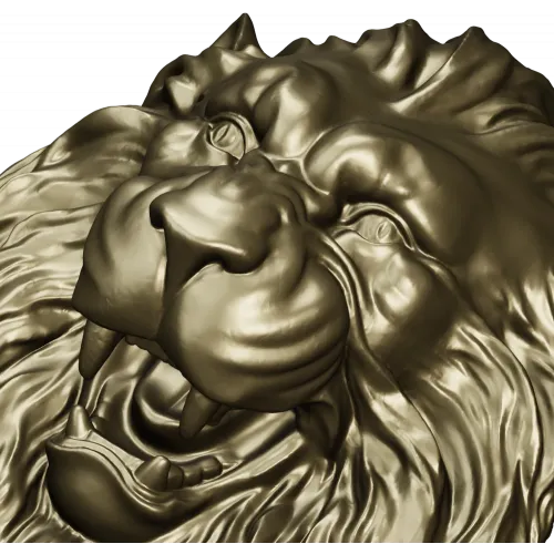 Голова льва - рельефная 3D модель STL для ЧПУ