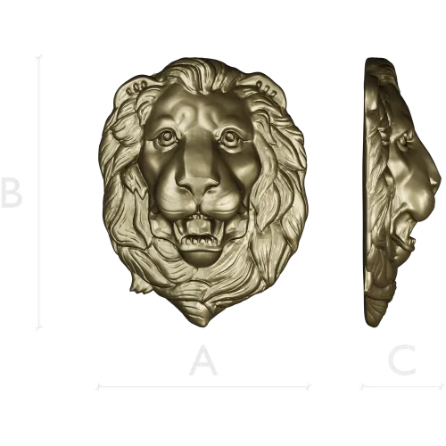 Королевская голова льва - 3D модель STL для ЧПУ