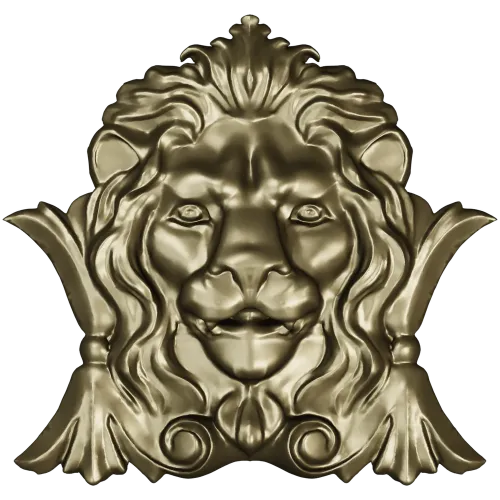 Lion Crest Relief - STL 3D Model for CNC Router