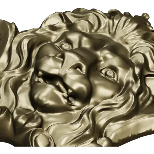 Lion Crest Relief - STL 3D Model for CNC Router