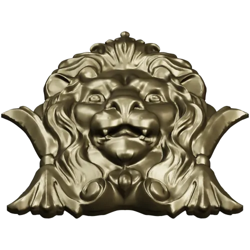 Lion Crest Relief - STL 3D Model for CNC Router