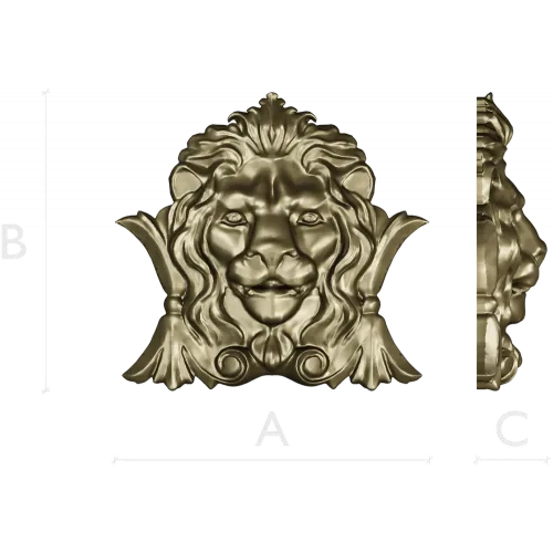 Lion Crest Relief - STL 3D Model for CNC Router