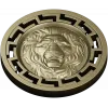 Lion Head Medallion STL 3D Model for CNC
