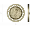 Lion Head Medallion STL 3D Model for CNC