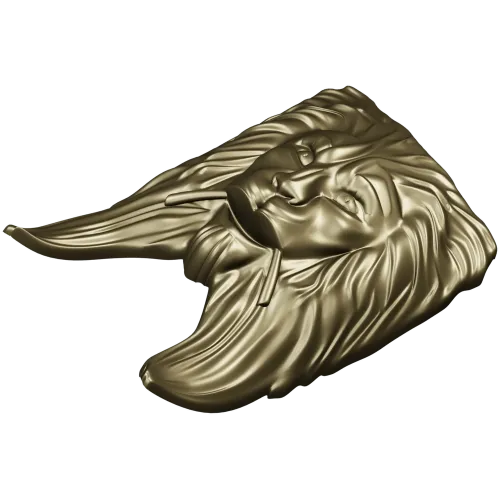 3D модель львиной головы (STL) для ЧПУ - барельеф для резьбы