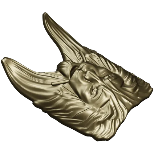 3D модель львиной головы (STL) для ЧПУ - барельеф для резьбы