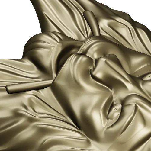3D модель львиной головы (STL) для ЧПУ - барельеф для резьбы