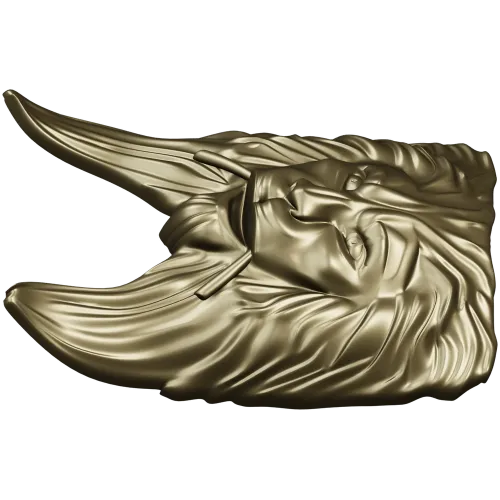 3D модель львиной головы (STL) для ЧПУ - барельеф для резьбы