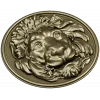 Рельефная голова льва - круглый медальон STL для ЧПУ