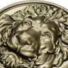 Рельефная голова льва - круглый медальон STL для ЧПУ