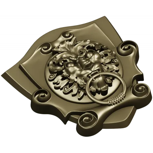3D модель STL львиная маска на щите для ЧПУ