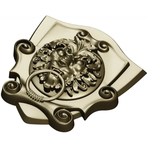3D модель STL львиная маска на щите для ЧПУ
