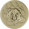 Bear Head Medallion STL for CNC